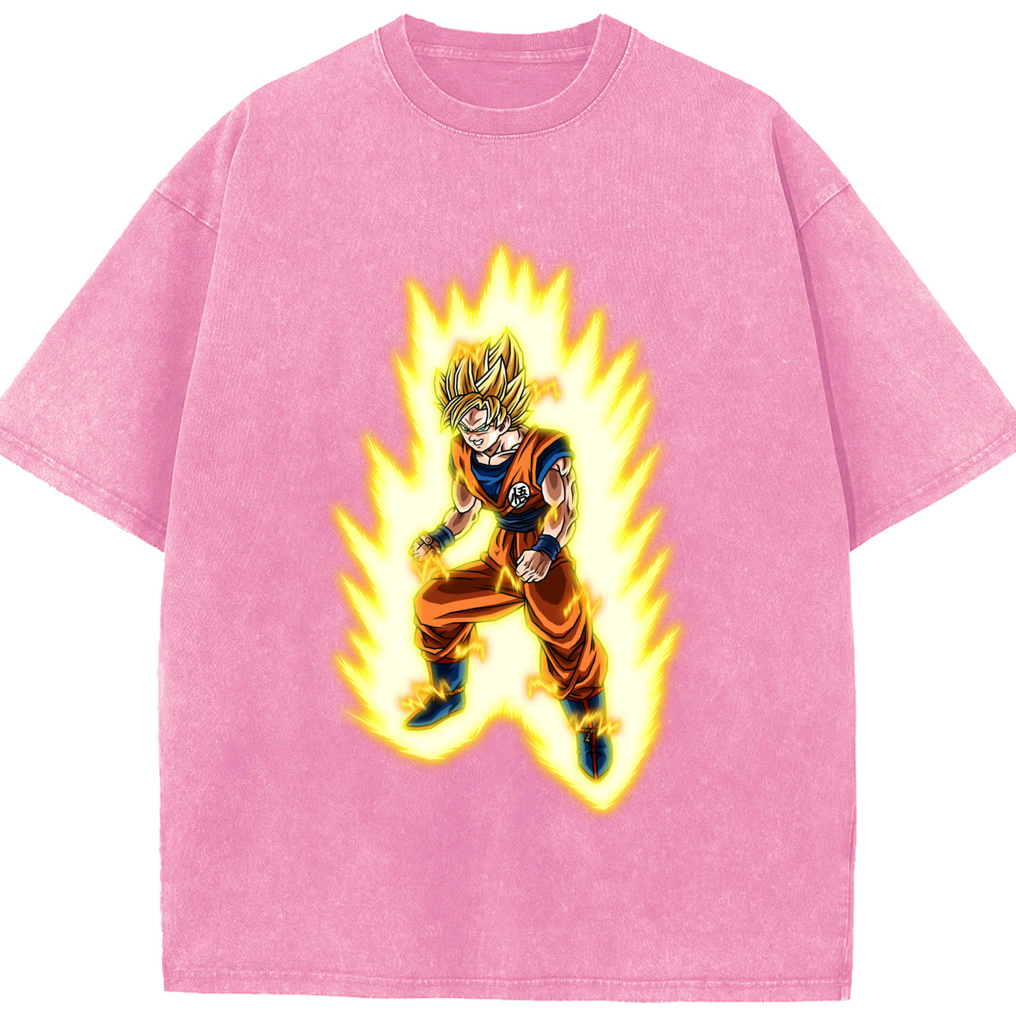 （画像用） ドラゴンボール 孫悟空（そん ごくう）Son Goku カカロット DRAGON BALL Kakarotto 綿100% ヴィンテージ風 半袖Tシャツ（フロントプリント）